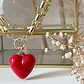 Collar Cuore Rosso Eslabones rectangulares Gold  - Miniatura 4