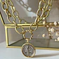 Collar Maxi eslabones Medalla San Benito Silver Gold - Miniatura 1