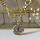Collar Maxi eslabones Medalla San Benito Silver Gold - Miniatura 3