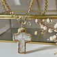 Collar Maxi Cruz Nácar Eslabones trenzados Gold - Miniatura 1