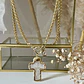 Collar Maxi Cruz Nácar Eslabones trenzados Gold - Miniatura 2