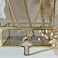 Collar Maxi Cruz Nácar Eslabones trenzados Gold - Miniatura 4