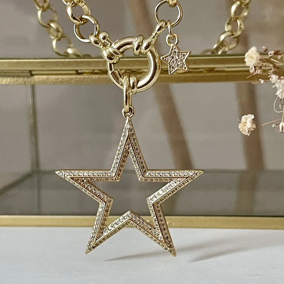 Collar Maxi Estrella Circones eslabones rolo gold- COPIA 4