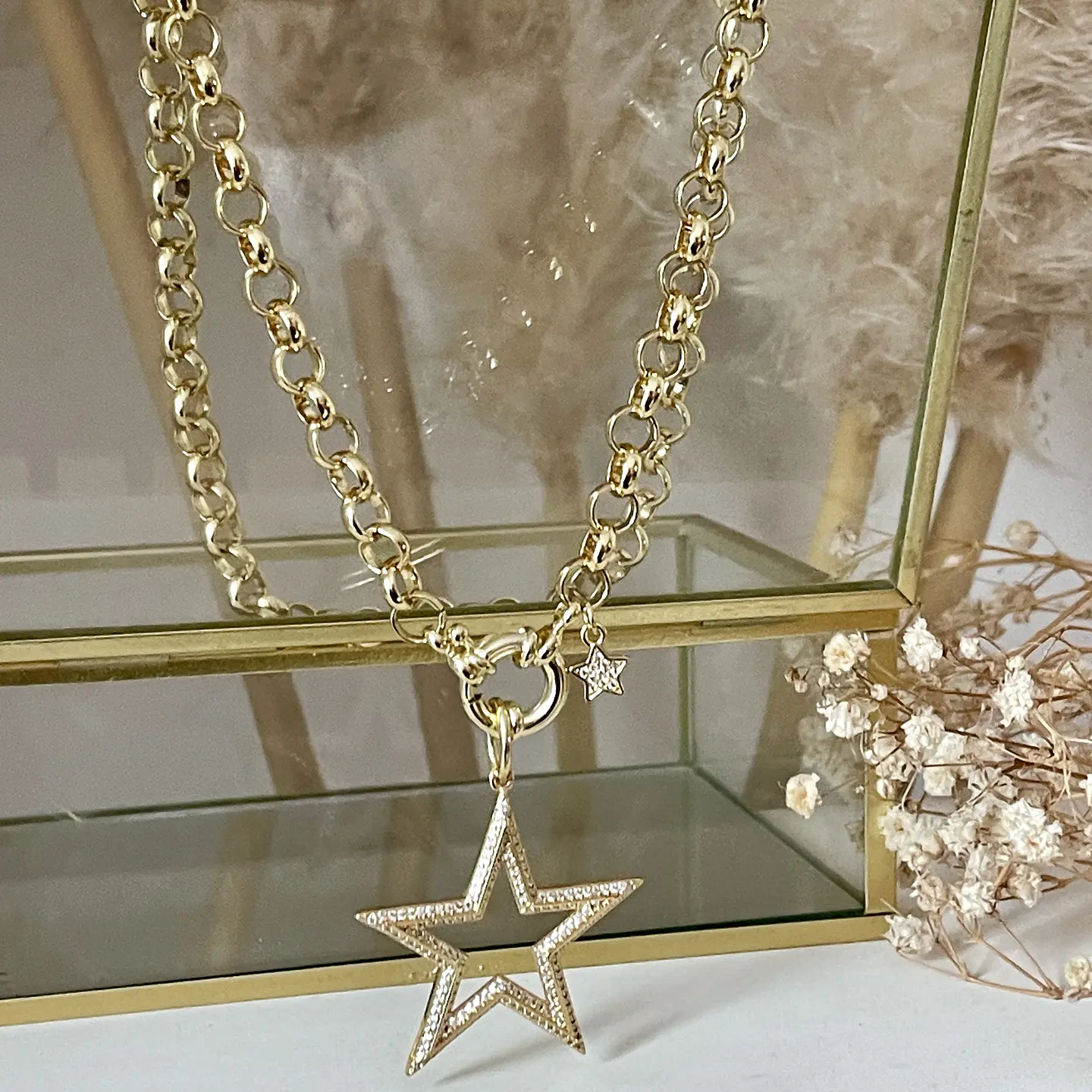 Collar Maxi Estrella Circones eslabones rolo gold- COPIA 5
