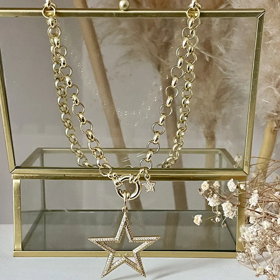 Collar Maxi Estrella Circones eslabones rolo gold- COPIA 6