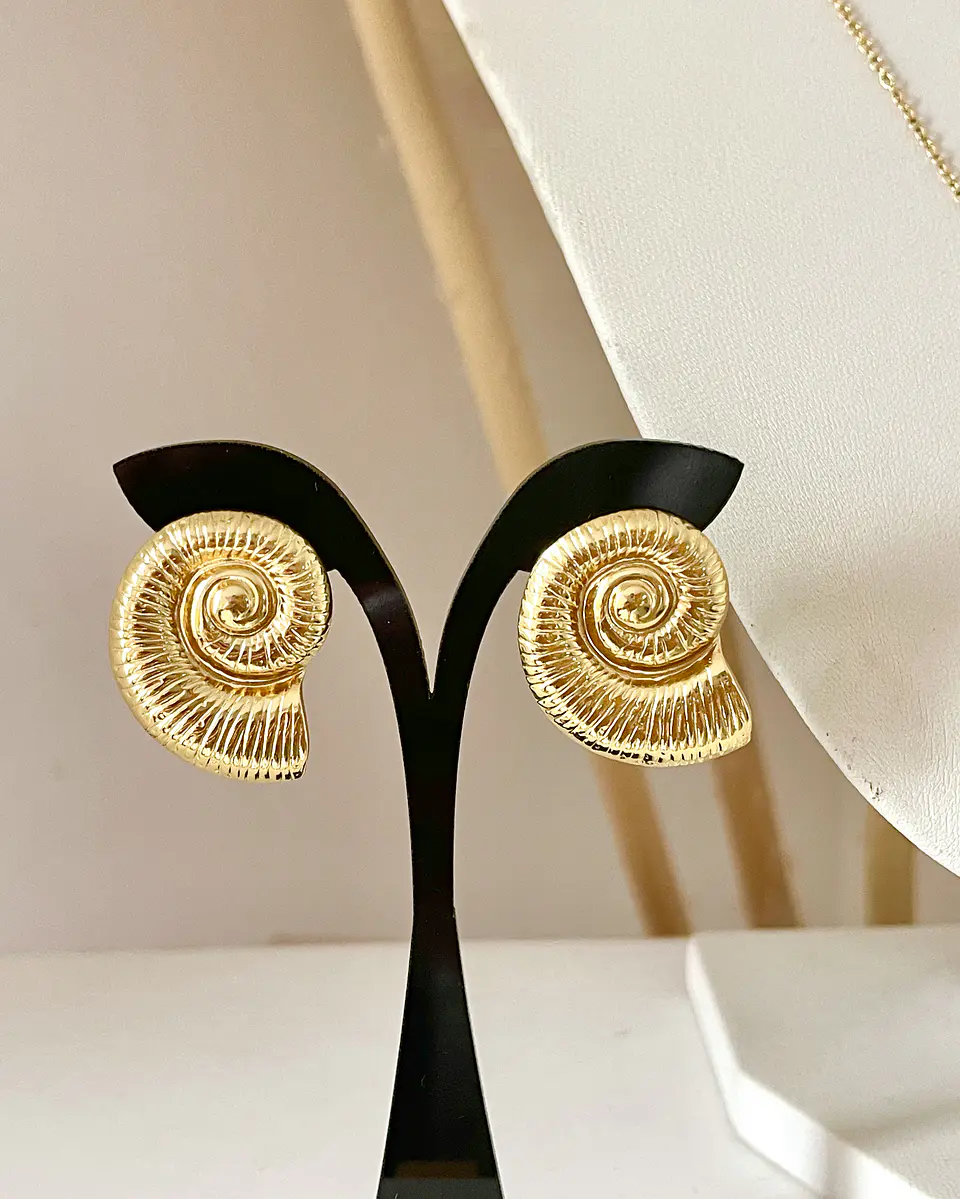 Conjunto Collar + Aros Caracola de Mar Gold 2