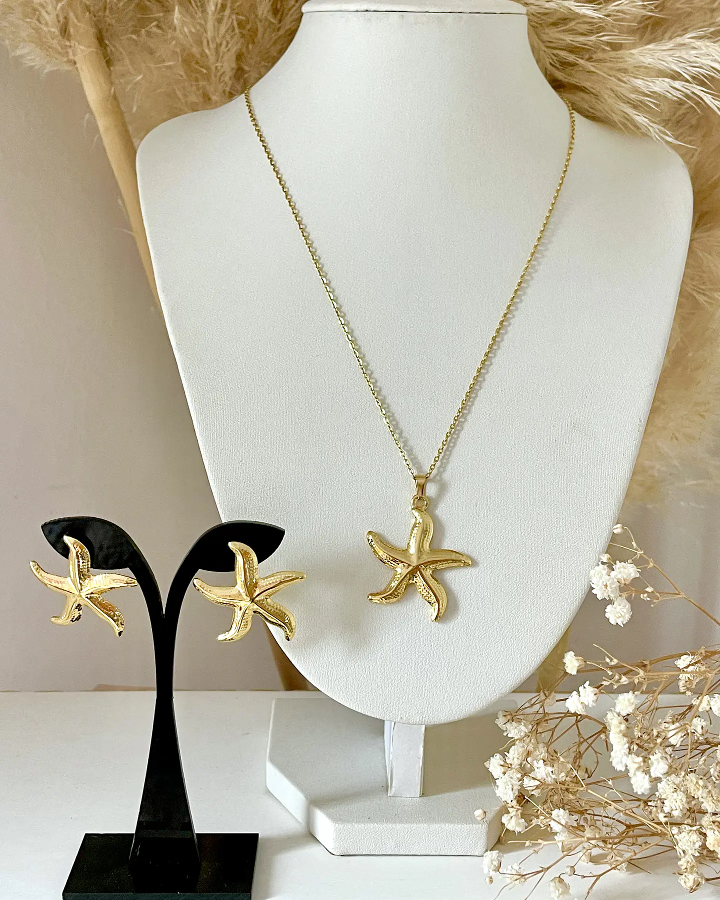 Conjunto Collar + Aros Estrella de Mar Gold 5
