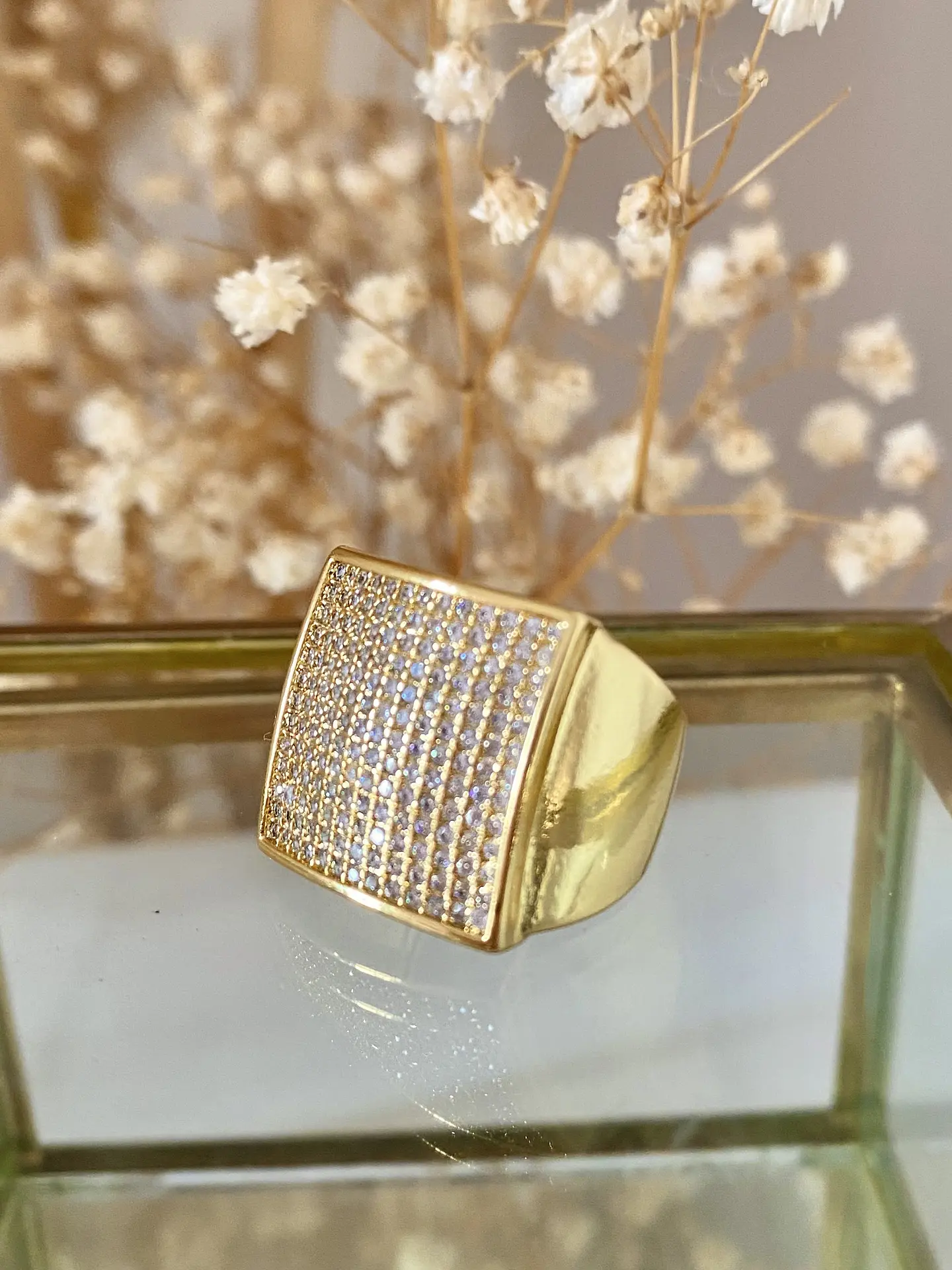 Anillo Cuadrado Verona Gold 1