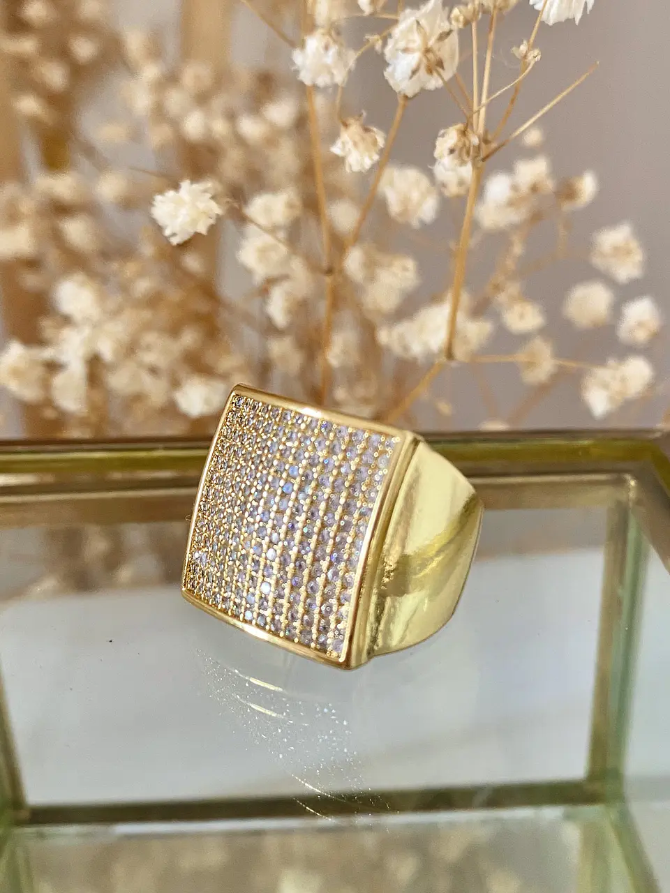 Anillo Cuadrado Verona Gold 1