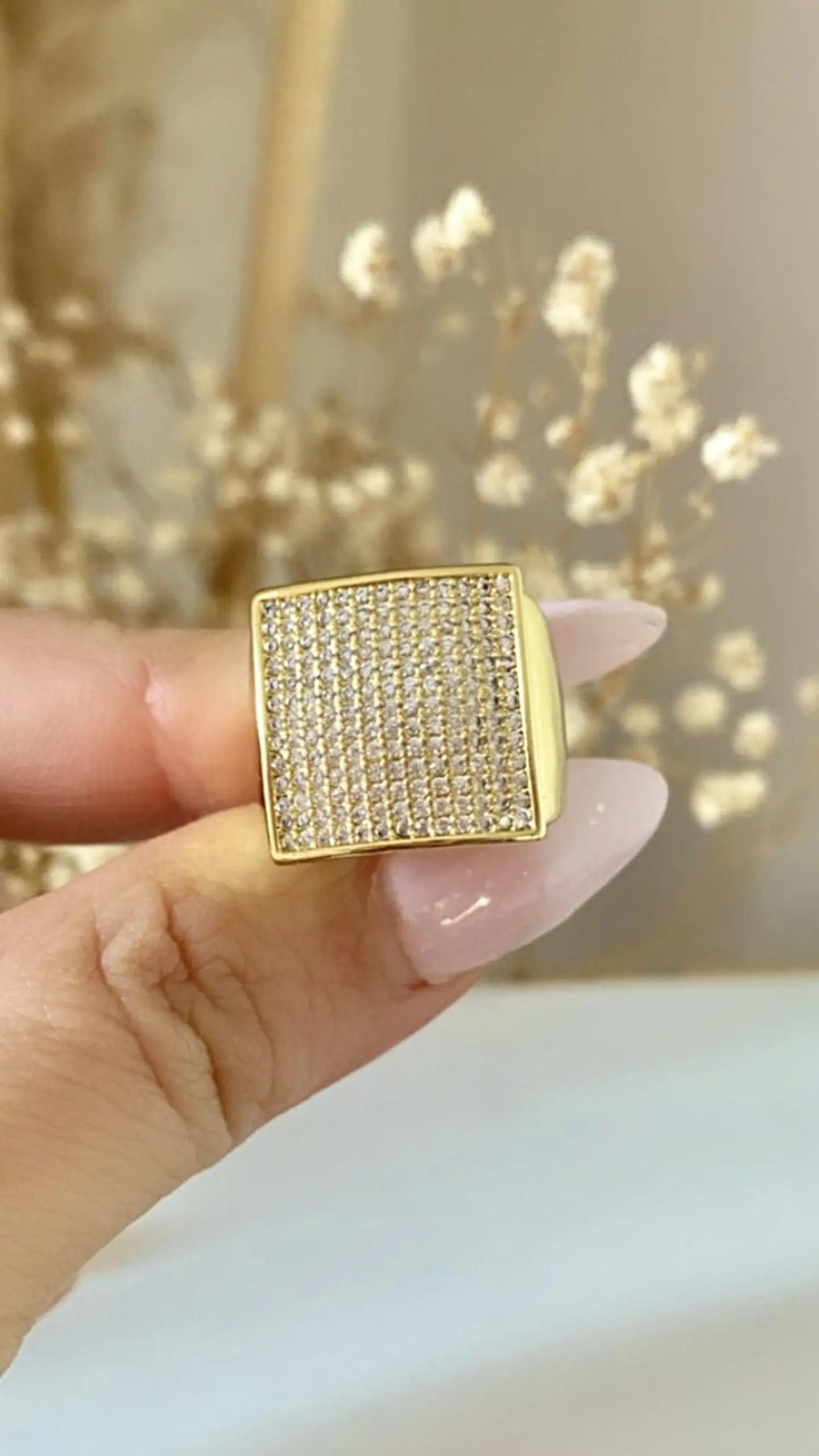 Anillo Cuadrado Verona Gold 2
