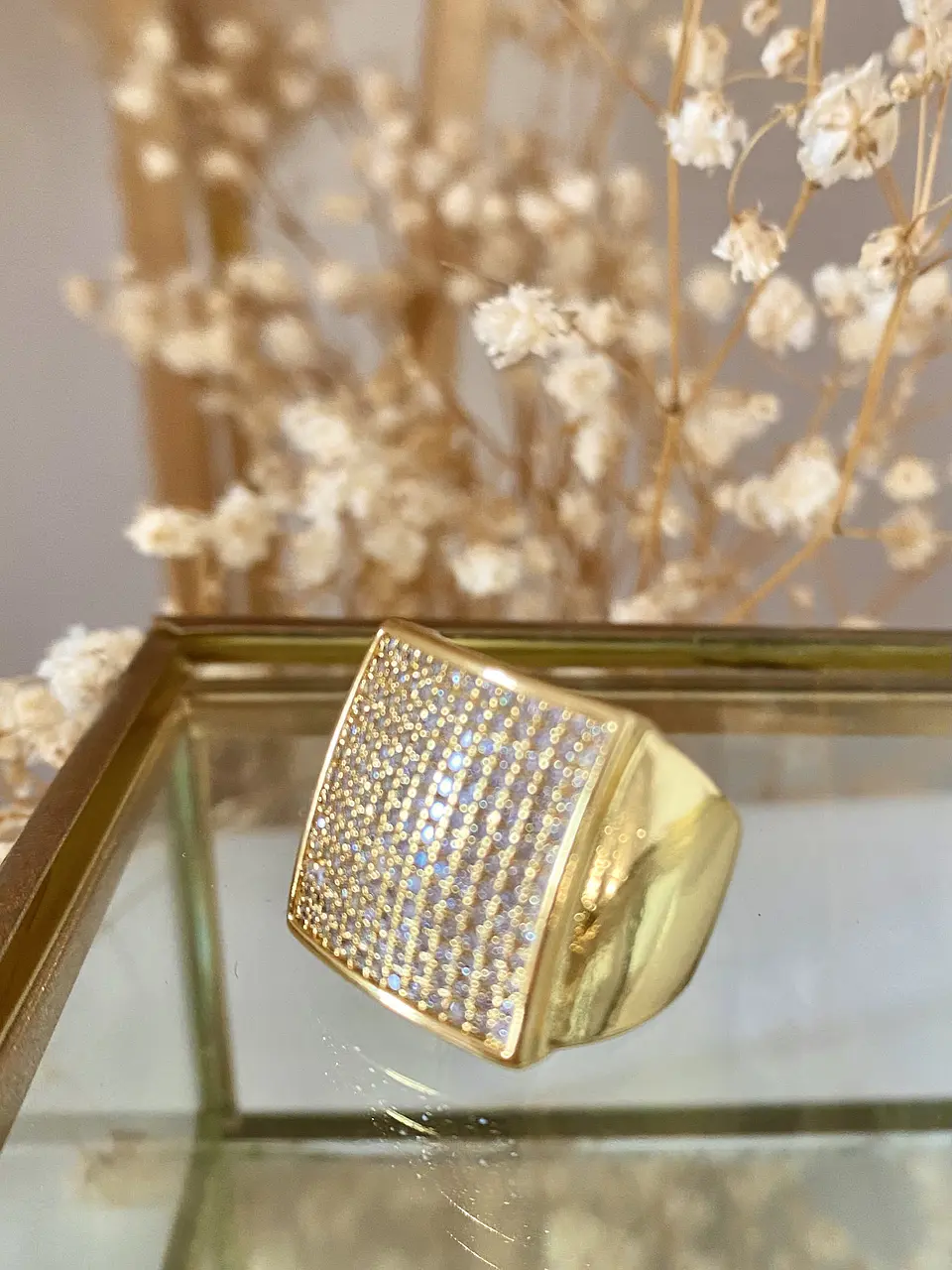 Anillo Cuadrado Verona Gold 3
