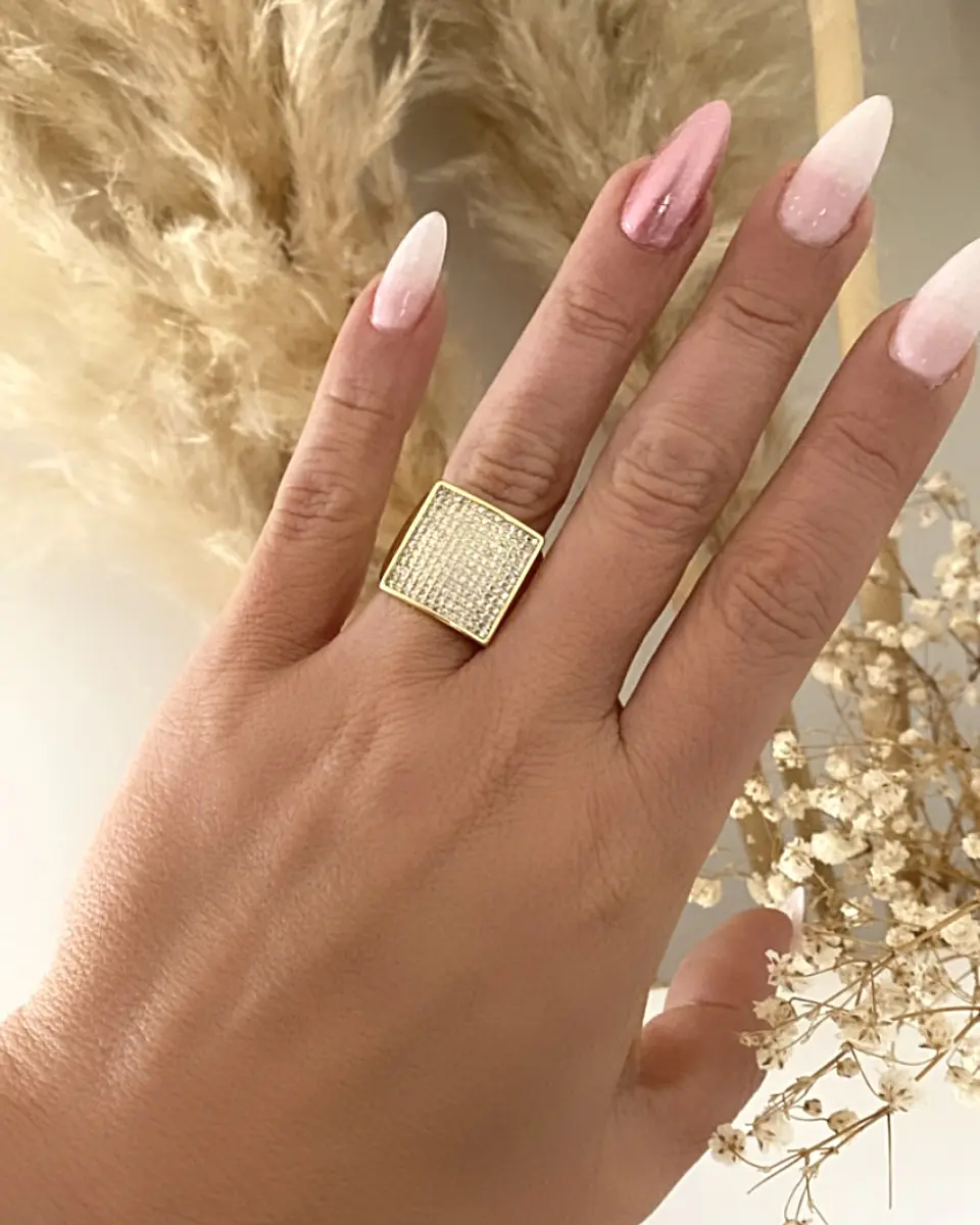 Anillo Cuadrado Verona Gold 4