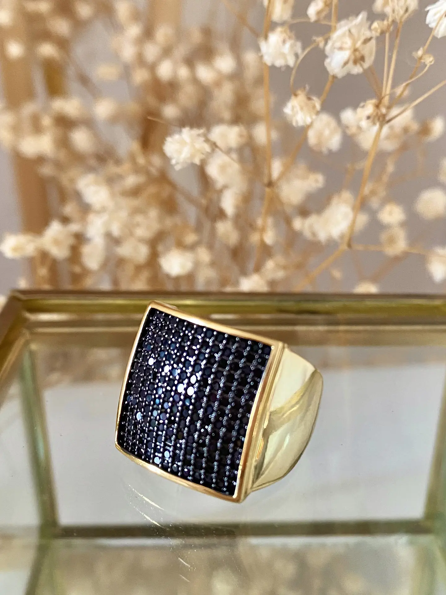 Anillo Cuadrado Verona Black 1