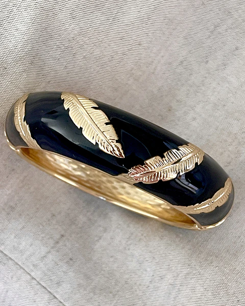 Maxi Brazalete Plumas Gold