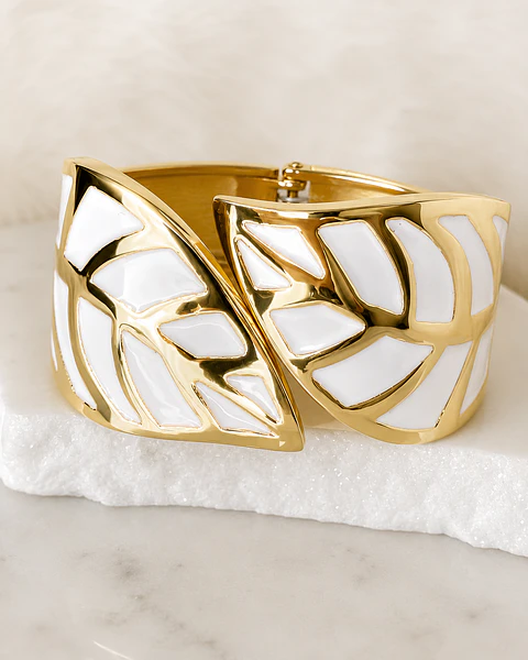 Maxi Brazalete Aurienne White Gold
