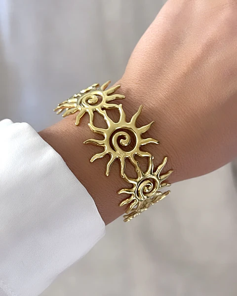 Maxi Brazalete Siete Soles Gold