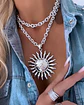 Collar XL Maxi Sol eslabones ovalados Silver - Miniatura 1
