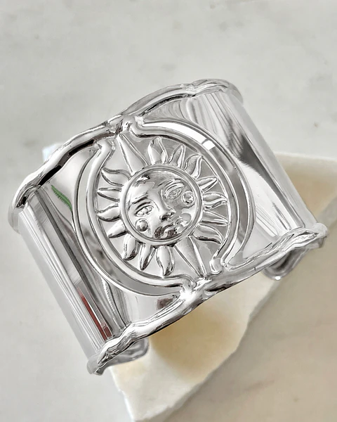 Maxi Brazalete Soleil Silver  Maximalista 