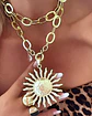 Collar XL Maxi Sol punto Luz Maxi eslabones gold  - Miniatura 3