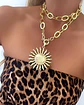 Collar XL Maxi Sol punto Luz Maxi eslabones gold  - Miniatura 5