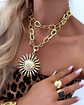 Collar XL Maxi Sol punto Luz Maxi eslabones gold  - Miniatura 8