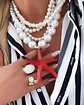 Collar Ibiza Maxi Perlas Dije maxi Estrella Roja  - Miniatura 3