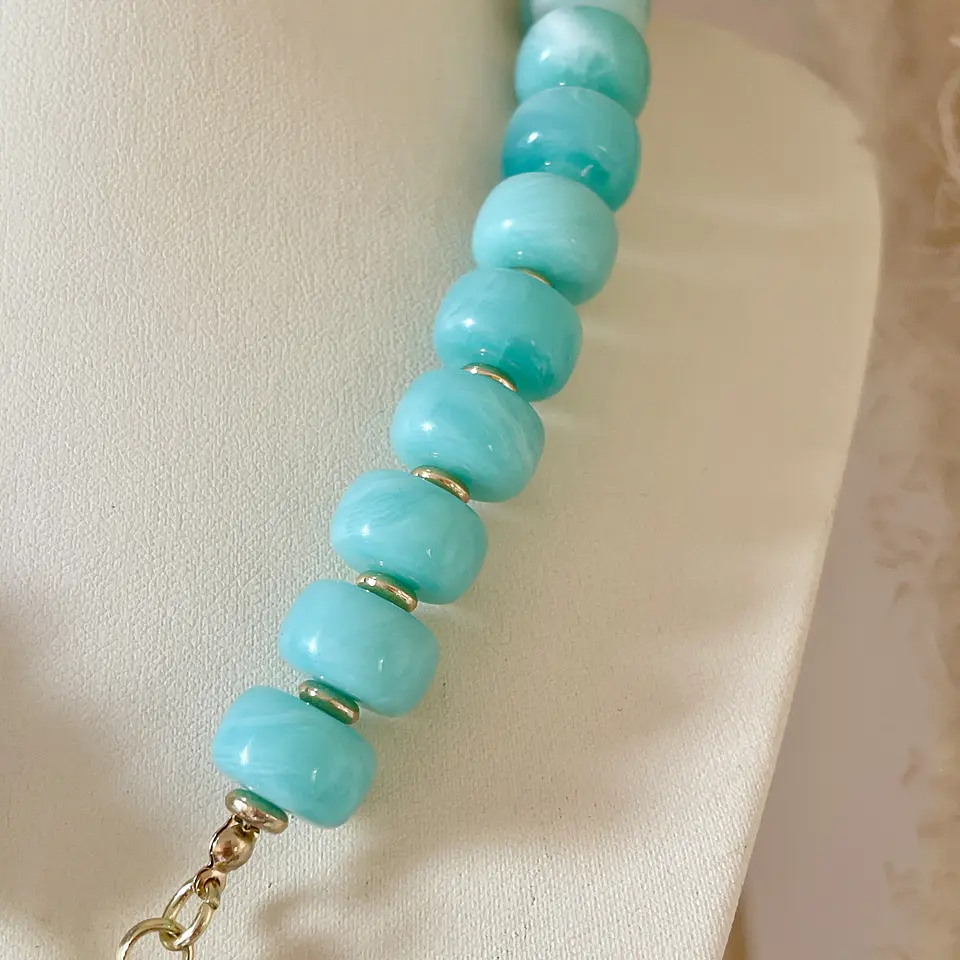Collar Turquesa Cuore Rosa Mare💕🌊 5