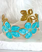 Brazalete Flor Turquesa Gold - Miniatura 2