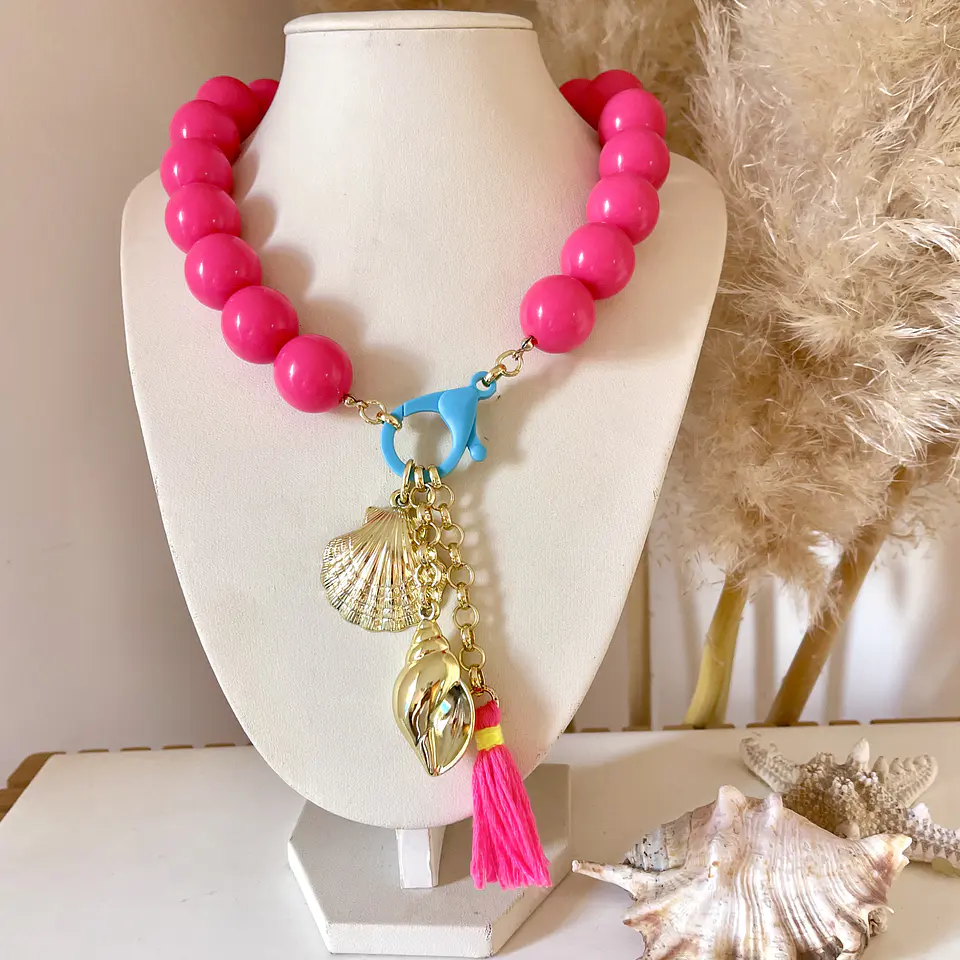 Collar Pink Ocean Vibes 💕🐚 🌊💛 1