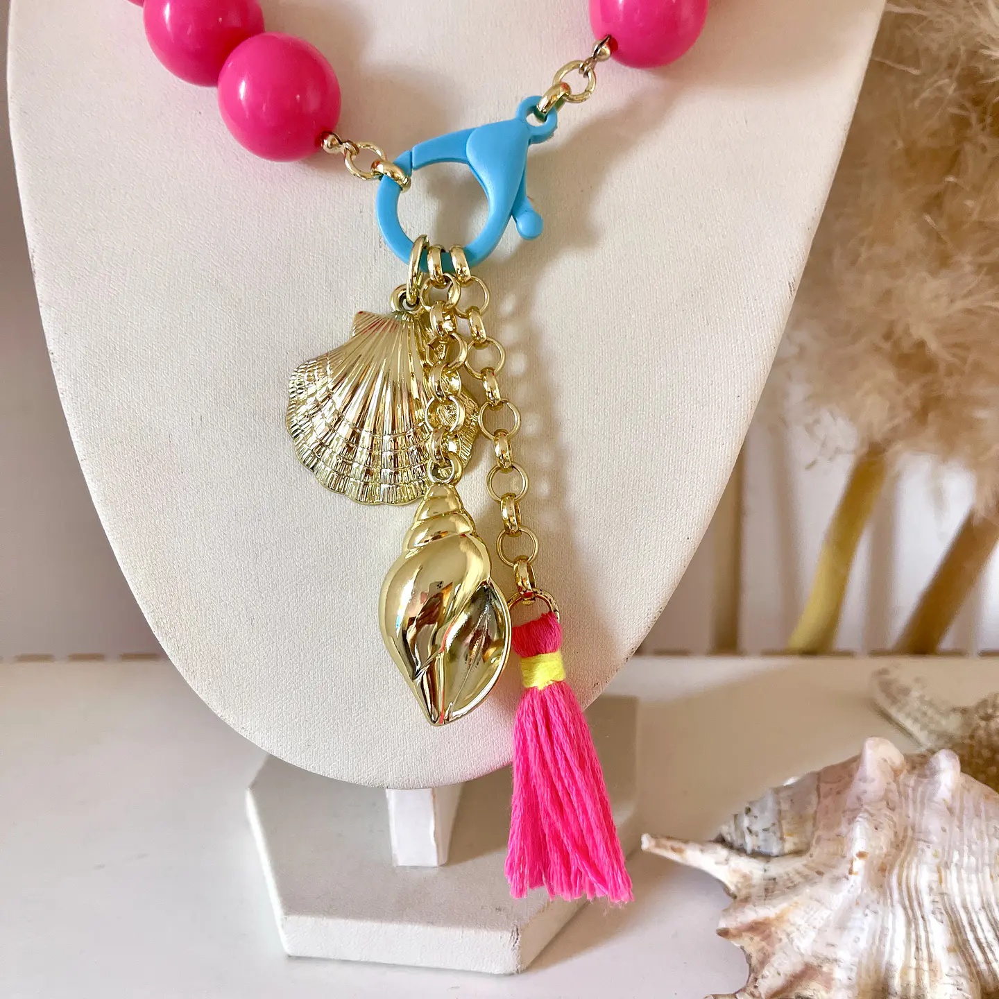 Collar Pink Ocean Vibes 💕🐚 🌊💛 2