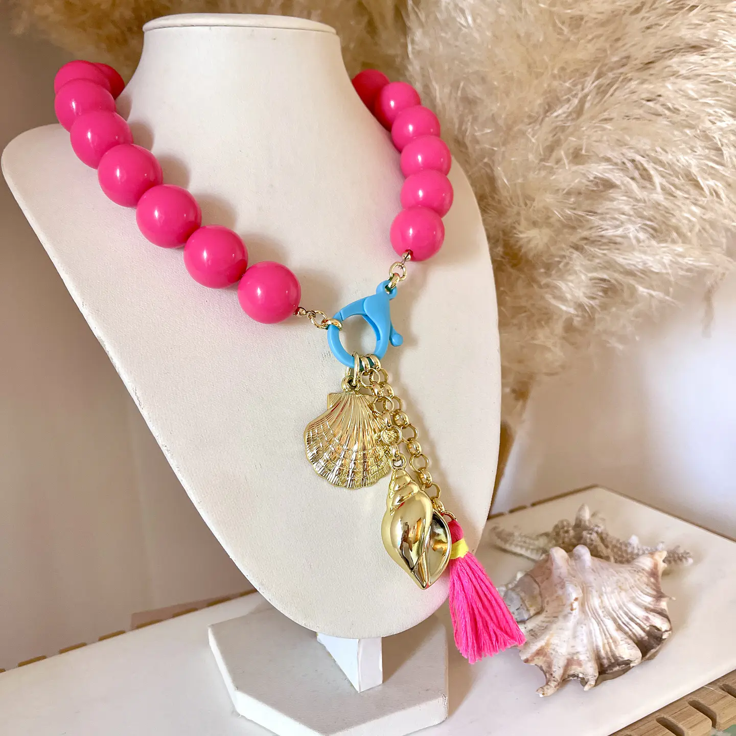 Collar Pink Ocean Vibes 💕🐚 🌊💛 4