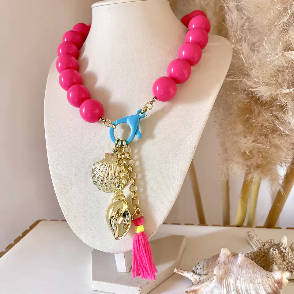 Collar Pink Ocean Vibes 💕🐚 🌊💛 5