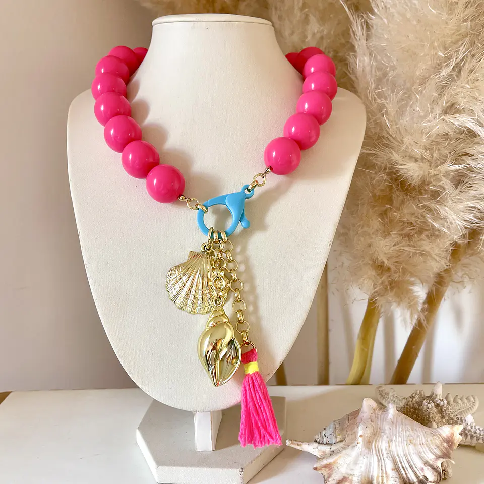 Collar Pink Ocean Vibes 💕🐚 🌊💛 6