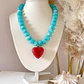 Collar Turquesa Cuore Rosso❤️🩵🌊 - Miniatura 5