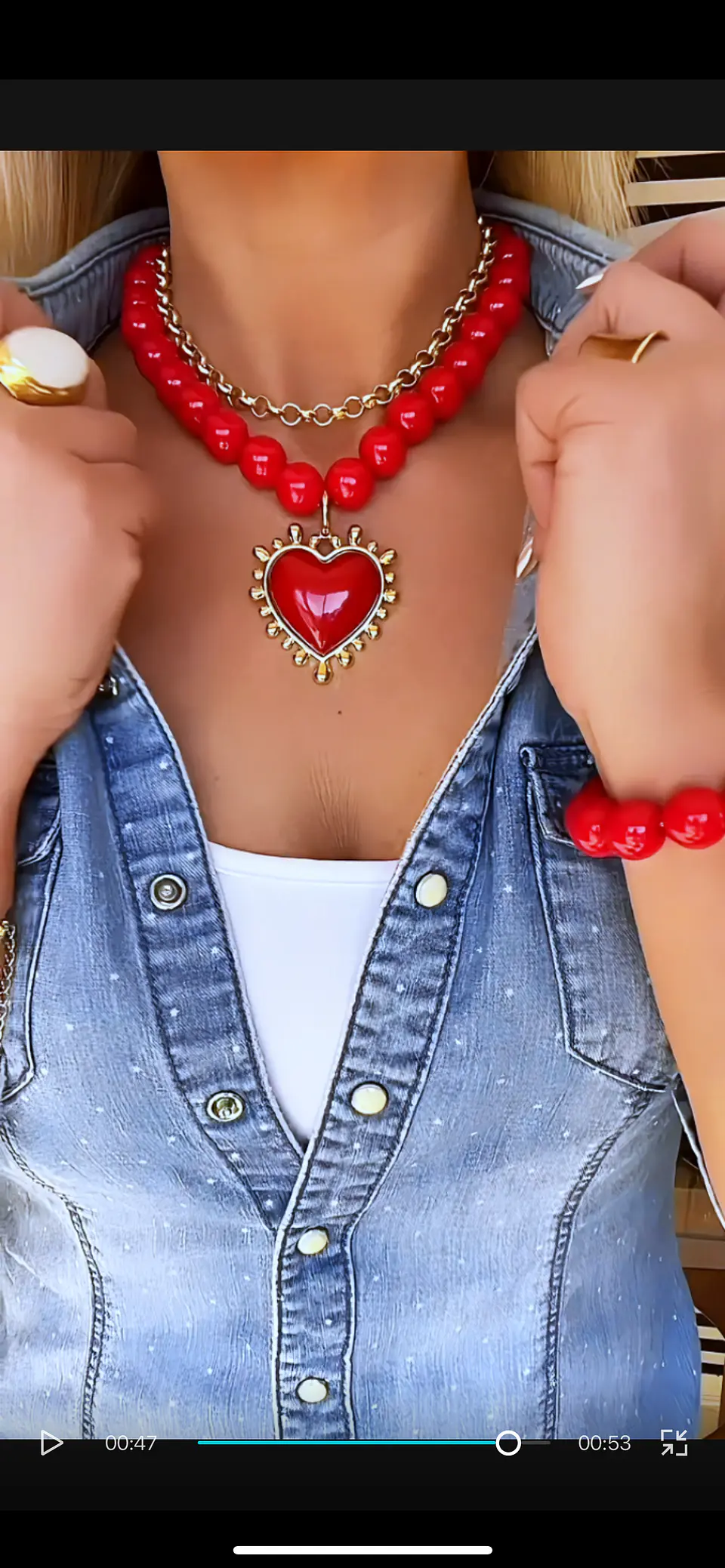 Collar Maxi Corazon Sagrado Rojo  ❤️‍🔥✨ 3