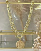 Collar Moneda Francesa Eslabones rectangulares gold - Miniatura 2
