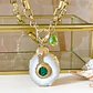 Collar Cuarzo Drusa Verde Gold  - Miniatura 5