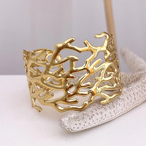 Maxi Brazalete Coral Gold 🪸💛