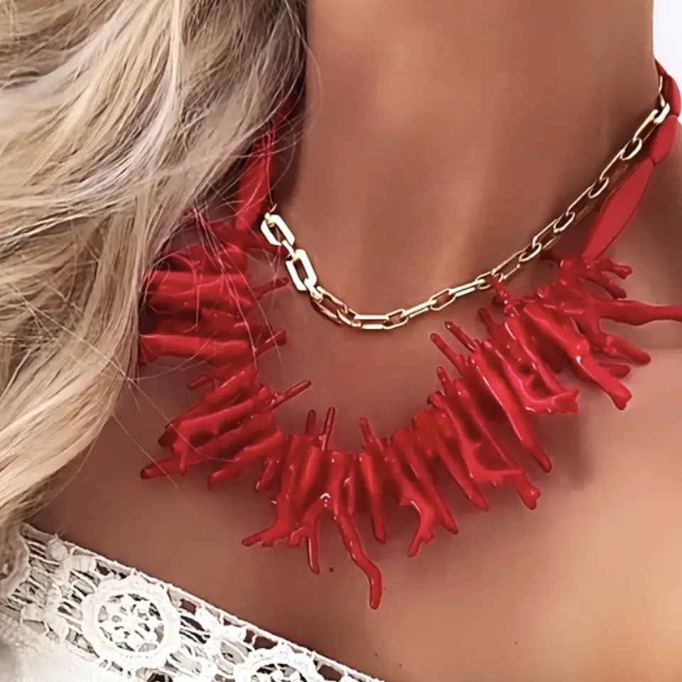 Maxi Collar Coral Red 🪸✨❤️ 1