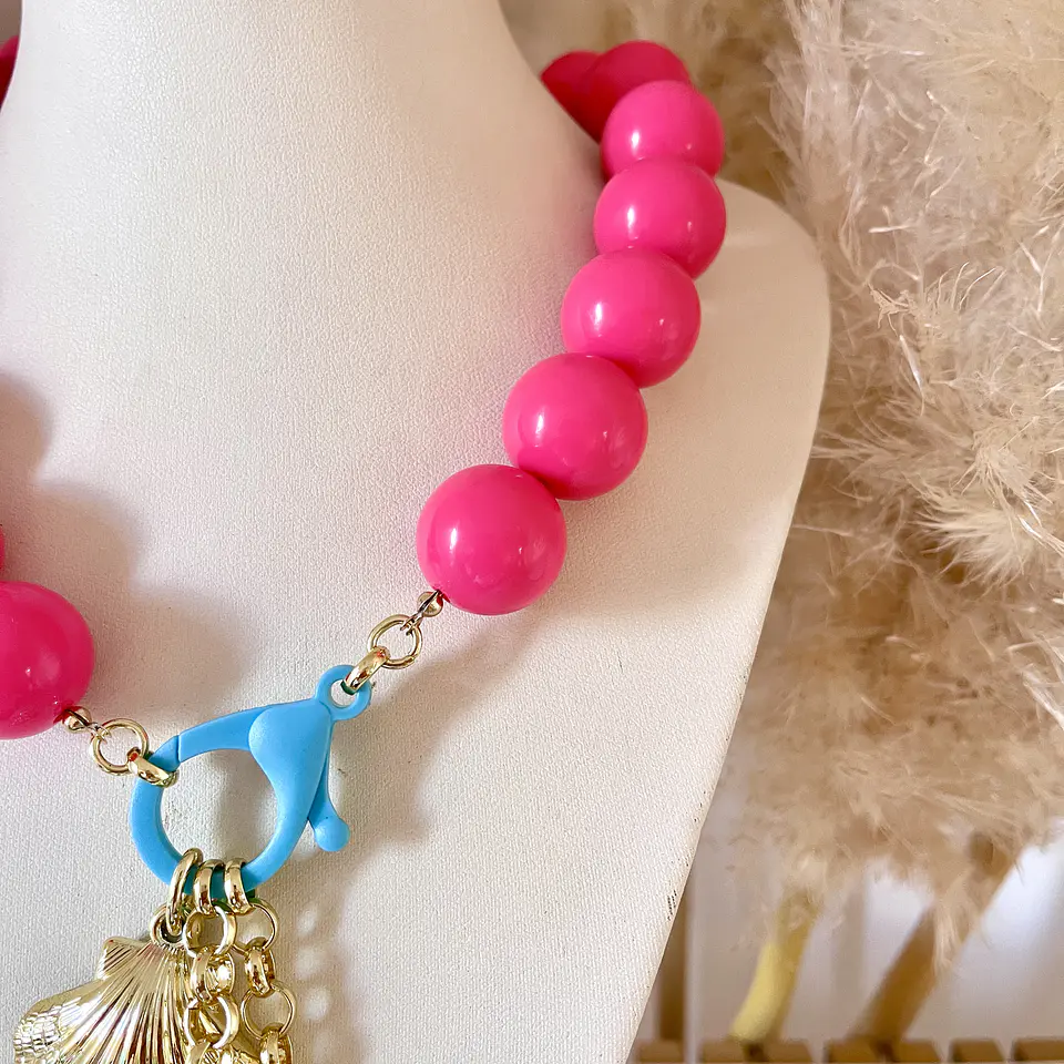 Collar Pink Ocean Vibes 💕🐚 🌊💛 5