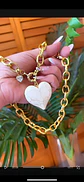 Collar Maxi Corazón Blanco Gold - Miniatura 4