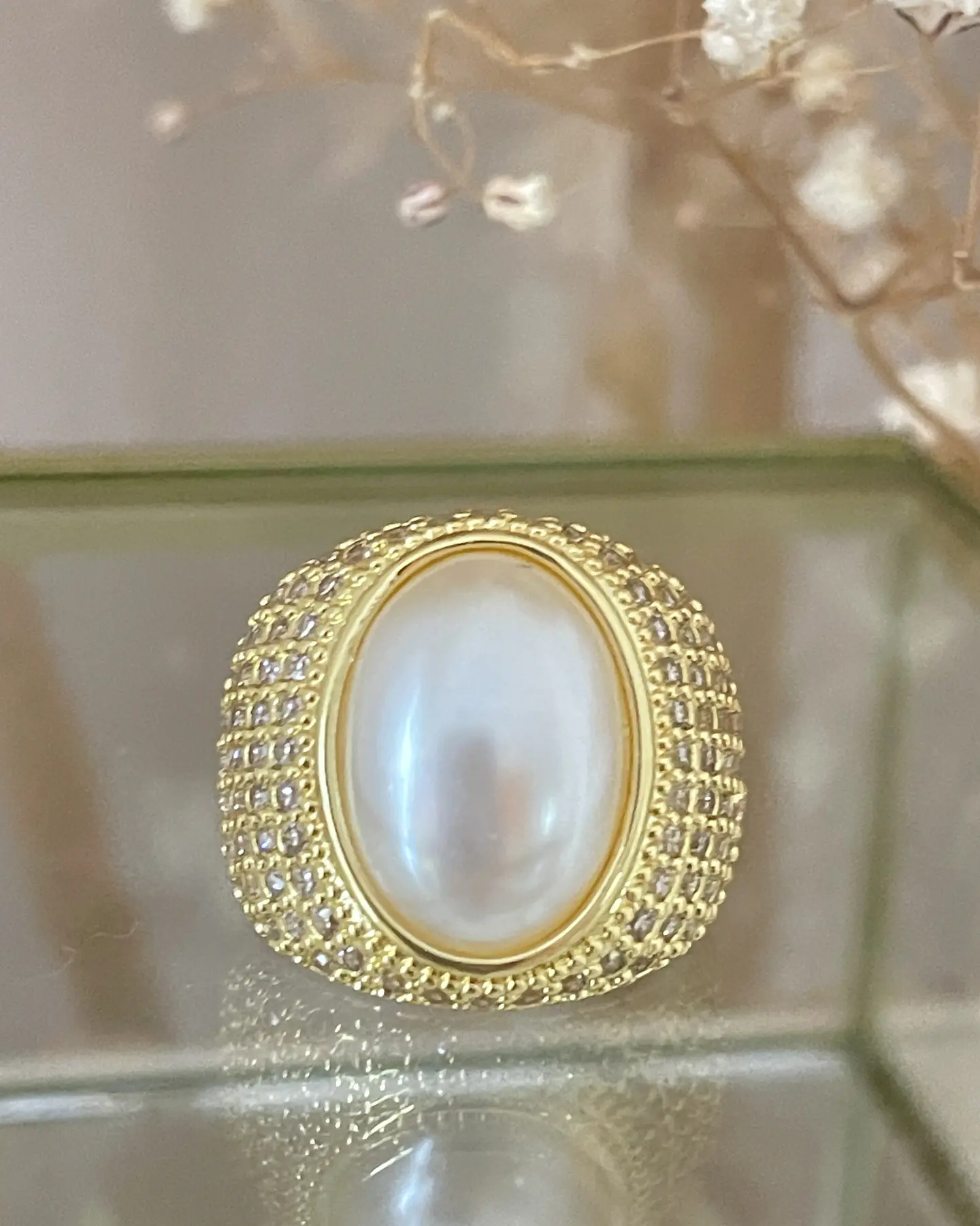 Maxi Anillo Versailles Perla y Circones gold 2