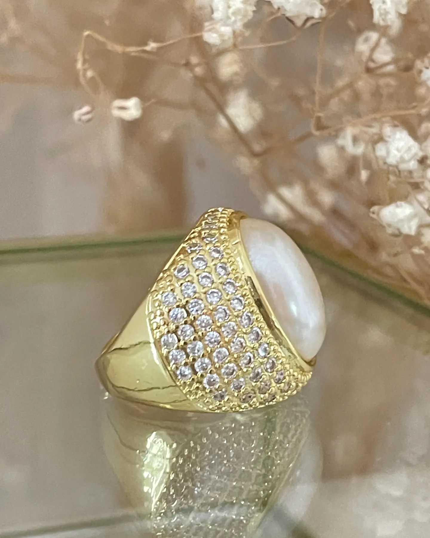 Maxi Anillo Versailles Perla y Circones gold 4