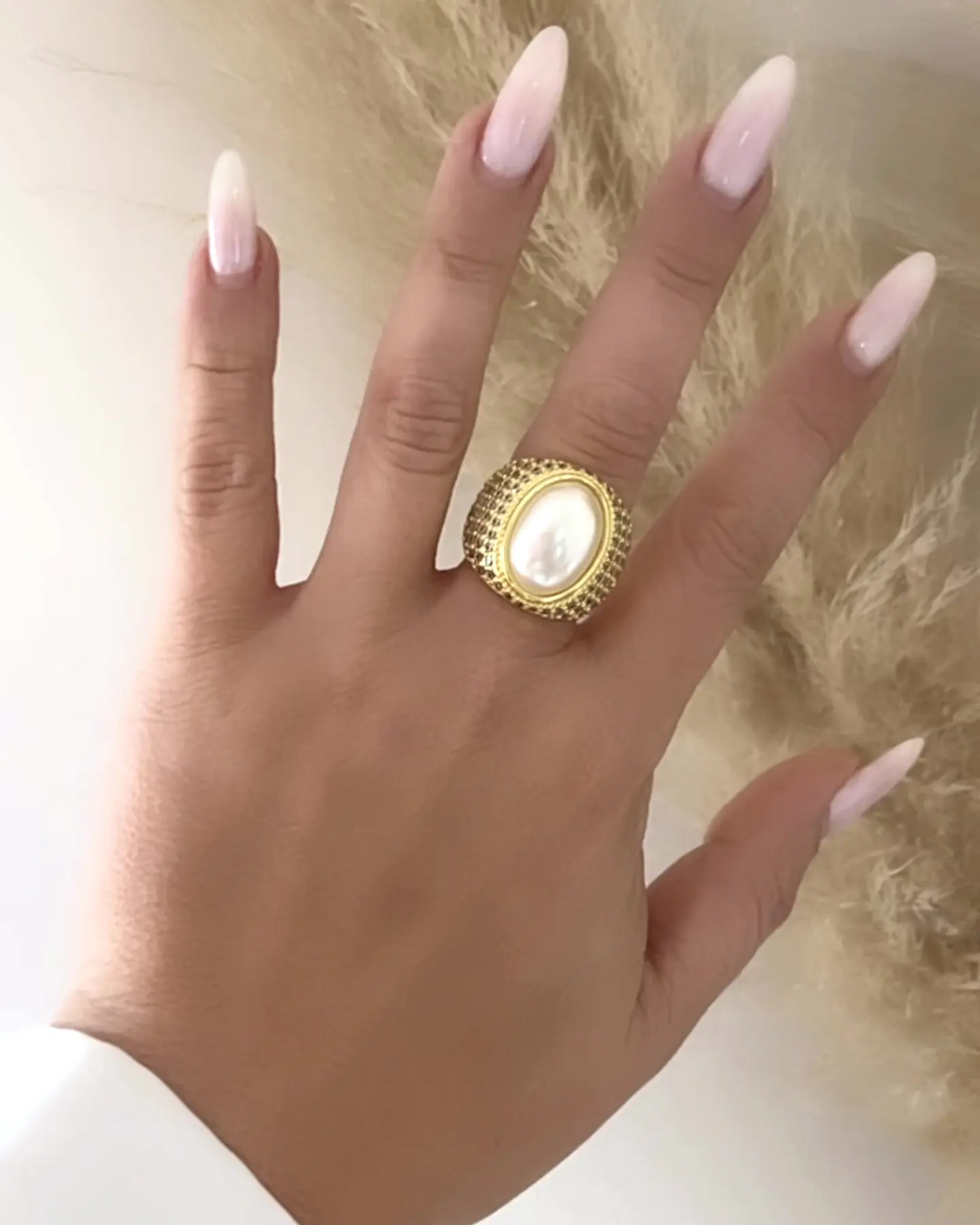 Maxi Anillo Versailles Perla y Circones gold 1