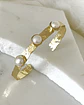 Pulsera Esclava Leonora Triple Perlas Gold - Miniatura 4