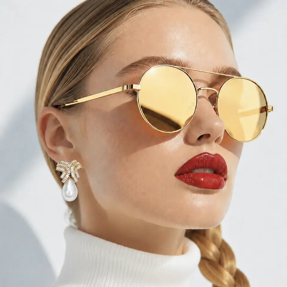 Aros Luxury Perla Aspen Circones Gold 2