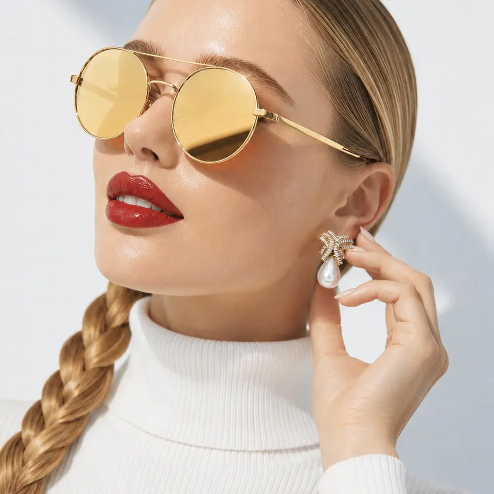 Aros Luxury Perla Aspen Circones Gold 3
