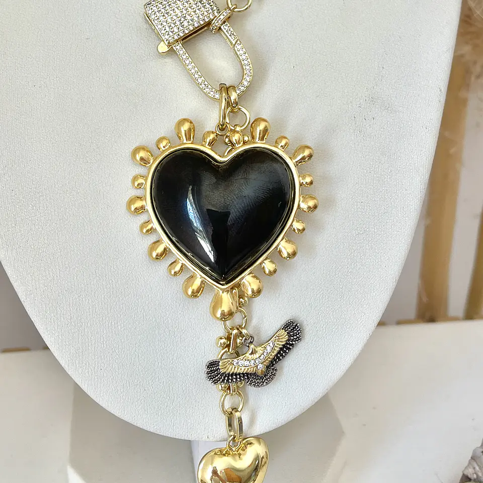 Collar Maxi Corazon Luxury Black & Gold 2