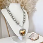 Collar Maxi Corazón Sagrado Silver & Gold  - Miniatura 8