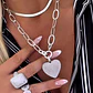Collar Maxi eslabones Corazón Silver full circones  - Miniatura 4